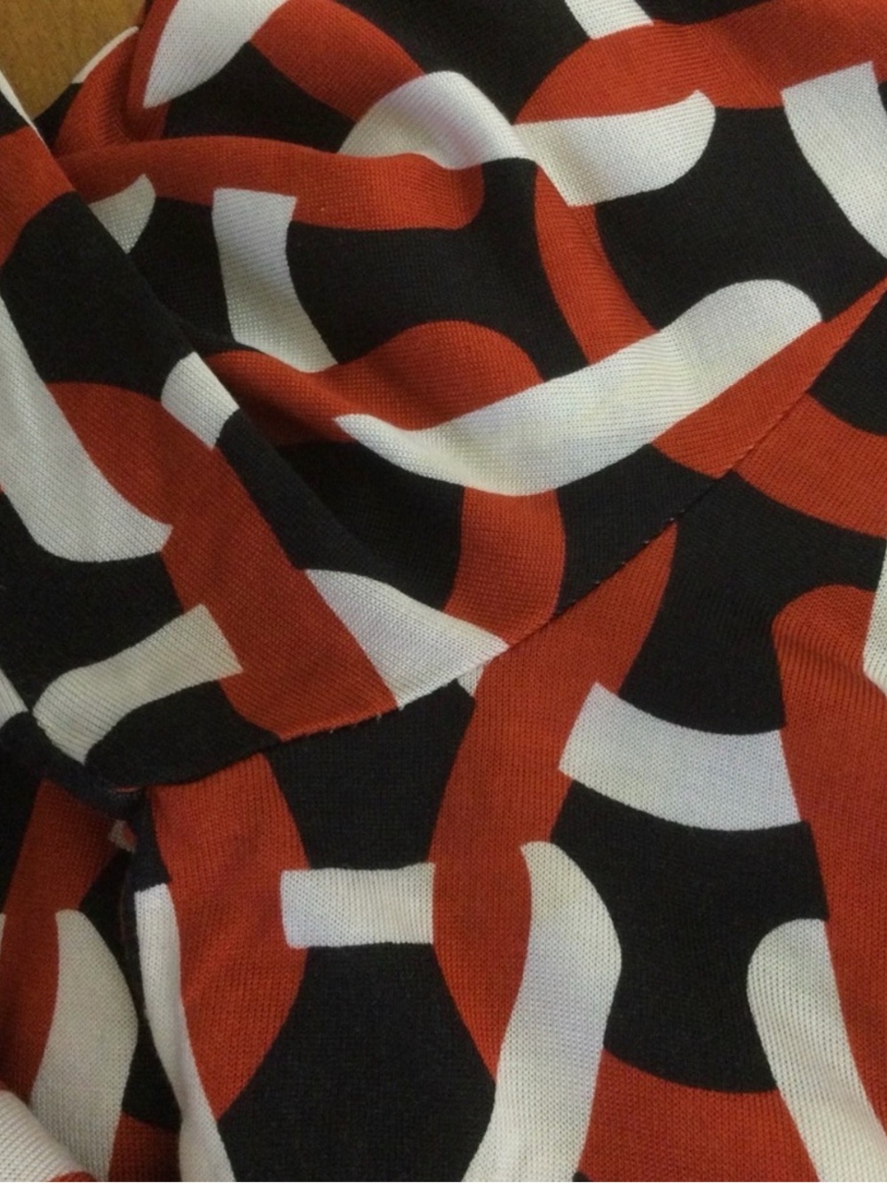 Diane Von Furstenberg Tunisa Silk Print Long Sleeve Belt Mini Dress Women 14 - Picture 5 of 5
